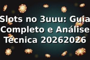 Slots no 3uuu: Guia Completo e Análise Técnica 2026/2026 🎰